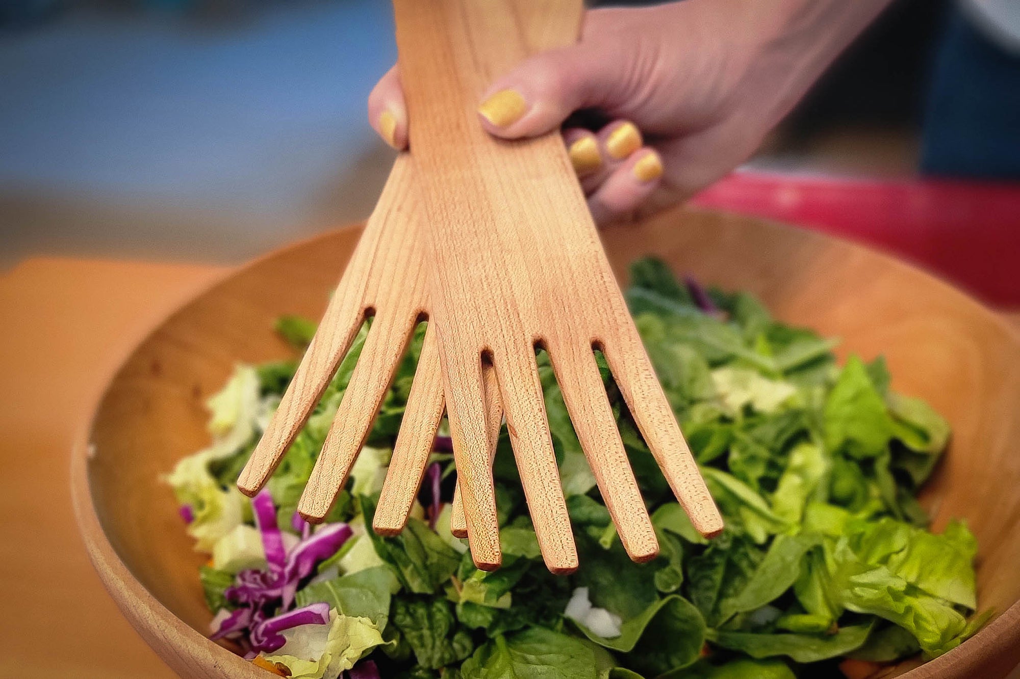 wooden salad servers