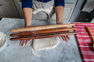 collection of 3 tapered wood dough rolling pins - Earlywood