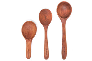 3-piece handmade unique wooden spoon set - jatoba - Earlywood