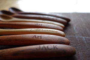 custom engraved wooden baby spoons - Earlywood