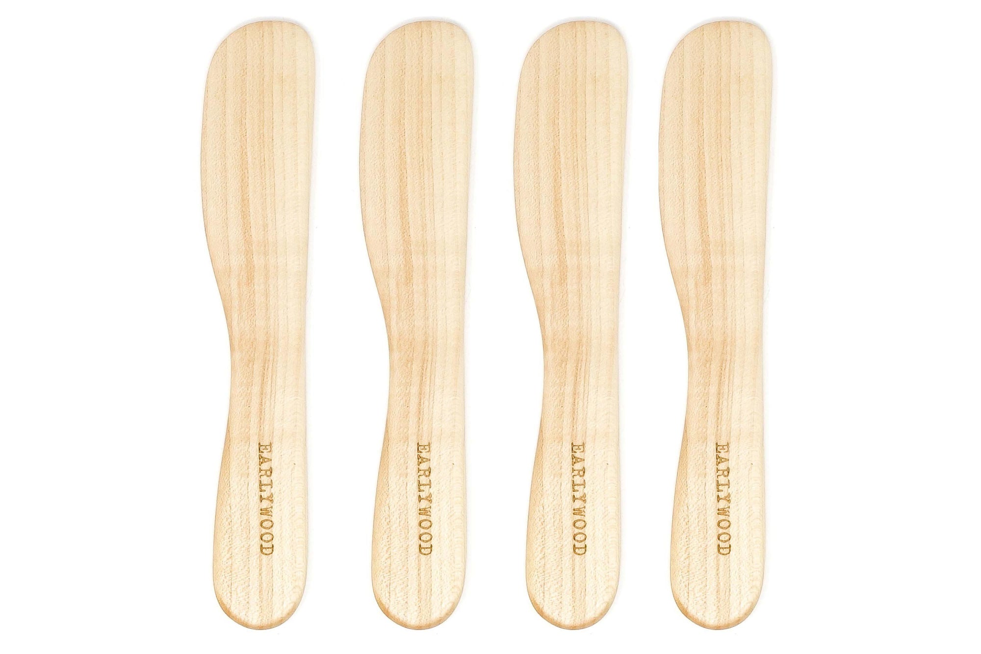 4 piece hard maple butter spreader set -Earlywood